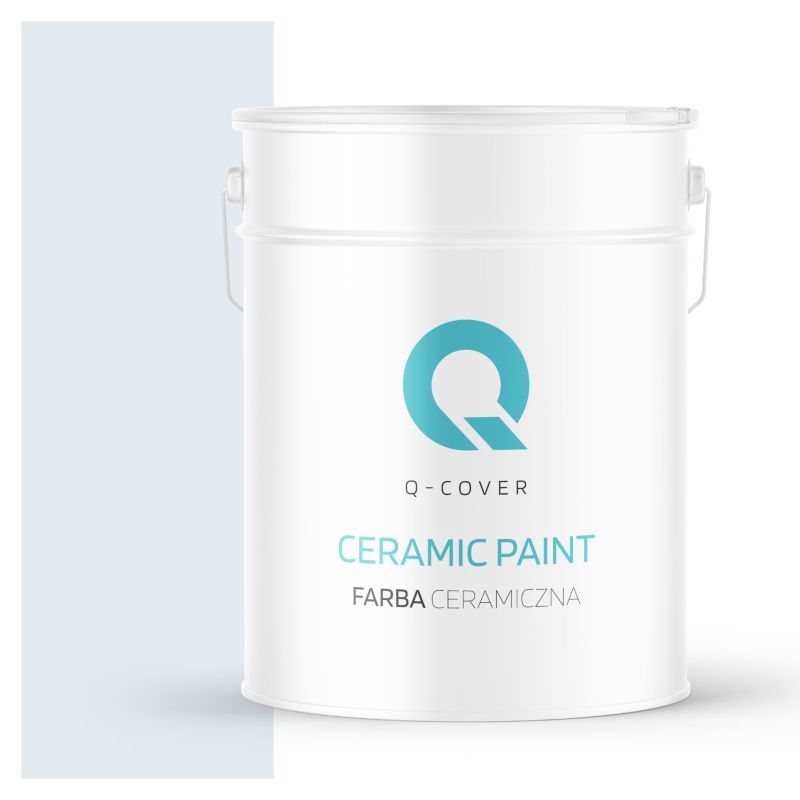 Farba Ceramiczna Do Ścian i Sufitów Q-Cover Biel złamana w błękit H0179 Głęboki Mat 10L