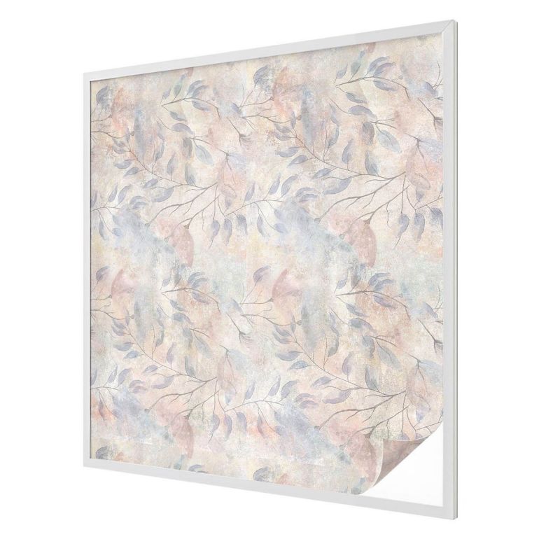 Folia Okienna Wallfluent 100x100 cm Chroniąca Prywatność Pastelowe liście rozmytej kompozycji 1 rol.