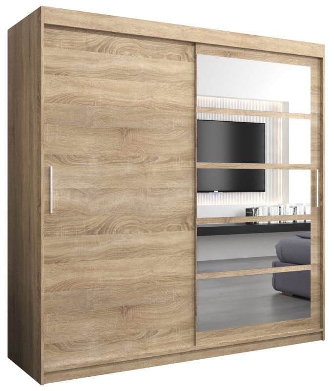 Szafa przesuwna Abiks ROMA 1 200 sonoma + sonoma 1 szt.