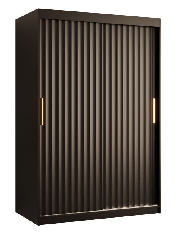 Szafa przesuwna Abiks RIFLO WAVE 1 120 czarny mat+ czarny mat 1 szt.