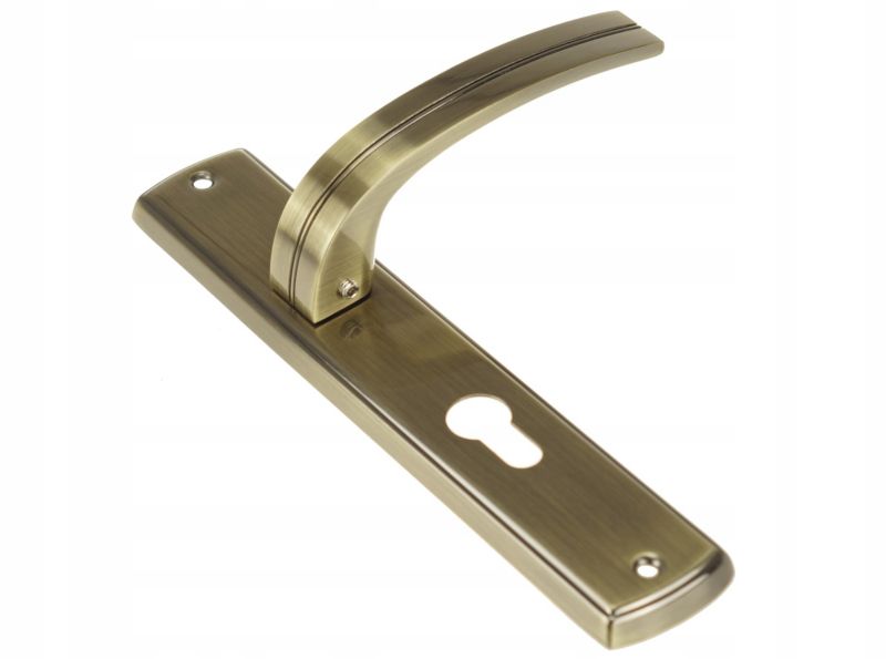 Klamka Drzwiowa FEINZ 90 Mm Wkład Długi Szyld Patyna Zestaw 1 szt.