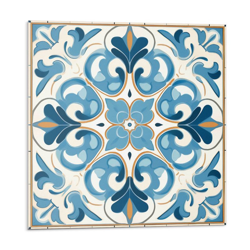 Kafelki samoprzylepne Wallfluent 50x50 cm Symetryczne motywy roślinne 4 szt.