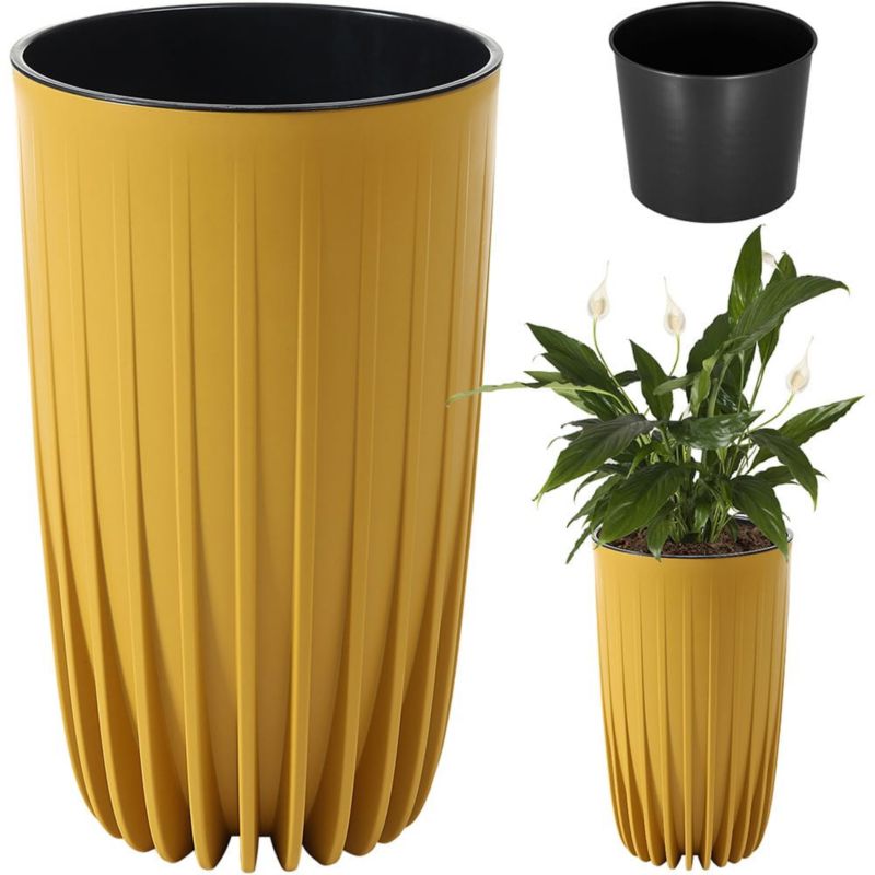 Doniczka Lamela MIRA wysoka donica 52x30cm musztardowa 1 szt.