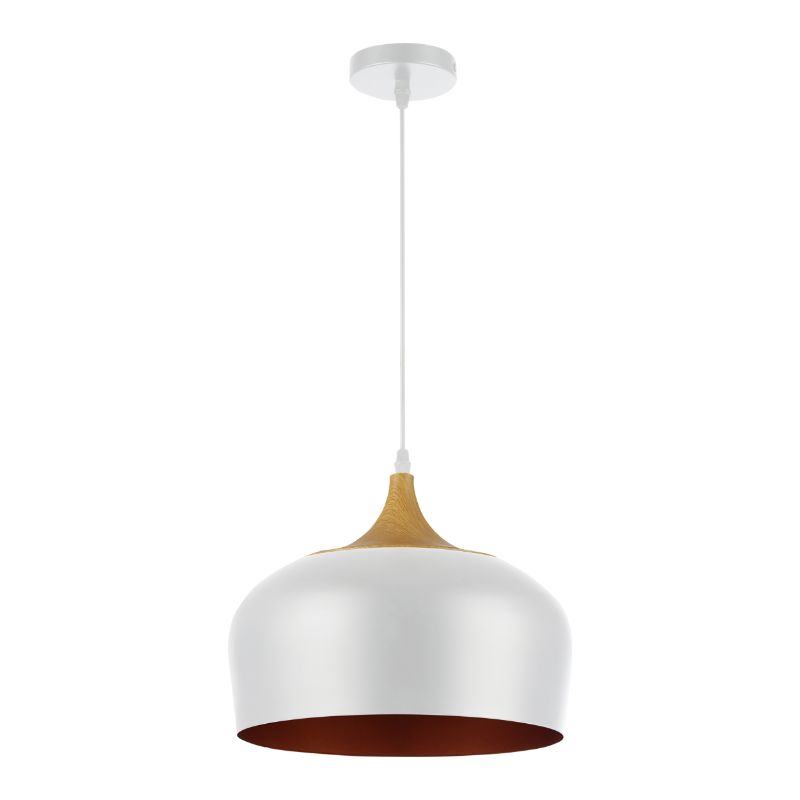 Lampa wisząca, DPM, E27, biały+złoty, 1szt