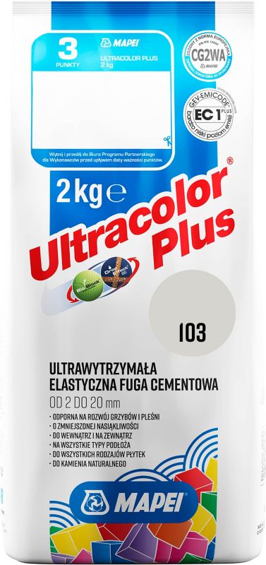 Fuga elastyczna Mapei Ultracolor Plus 103 księżycowy biały 2 kg