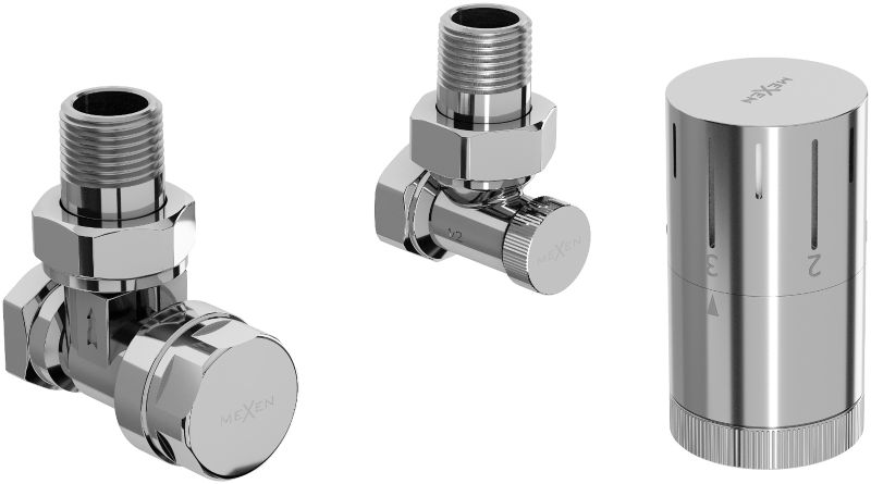 Zestaw termostatyczny kątowy Mexen G05 chrom W901-958-01 1 szt.