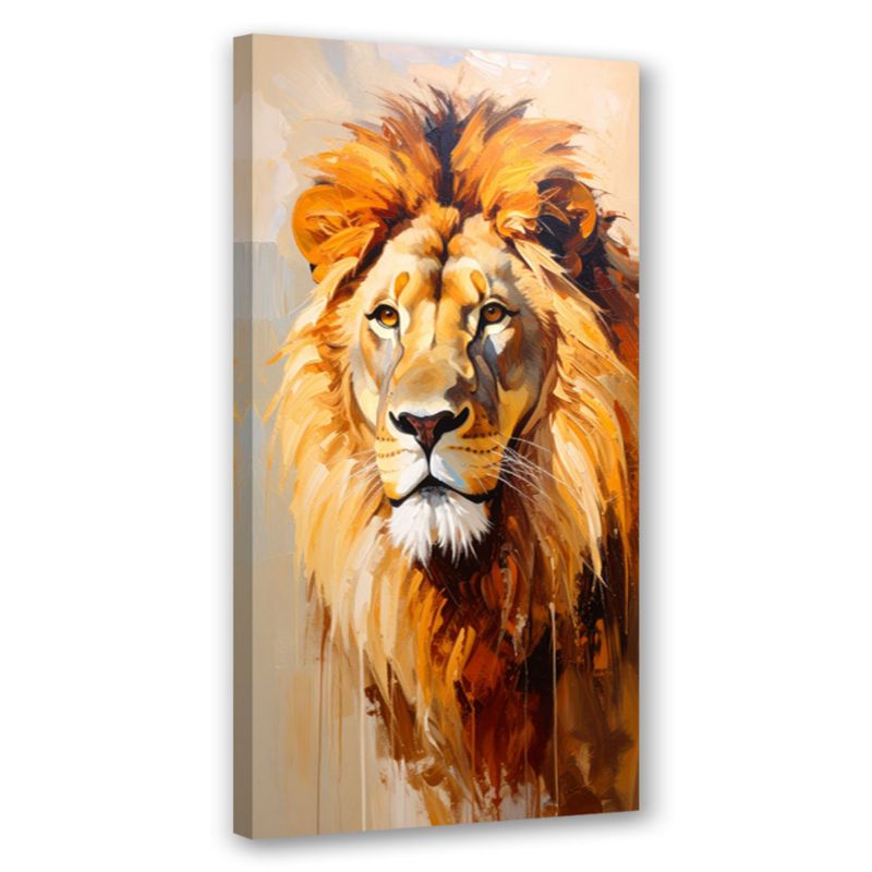 Obraz na płótnie do salonu biura Feeby Lew Zwierzęta Afryka Natura 40x80cm 1szt