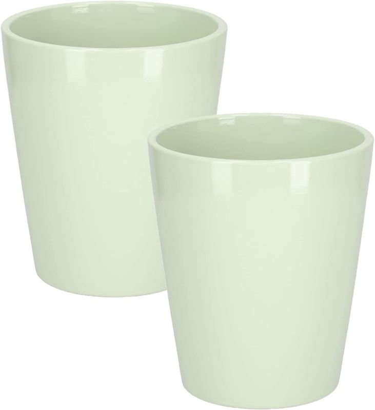 Doniczka ceramiczna KOTARBAU 12 cm miętowa 2 szt.