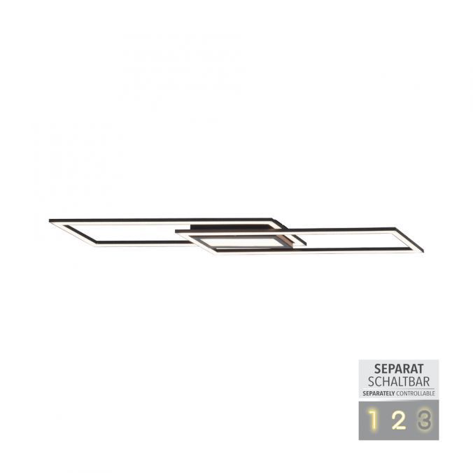 Lampa sufitowa wisząca Leuchten Direkt Asmin 2010 czarno-biała nowoczesna wbudowany LED 45W 1 szt.