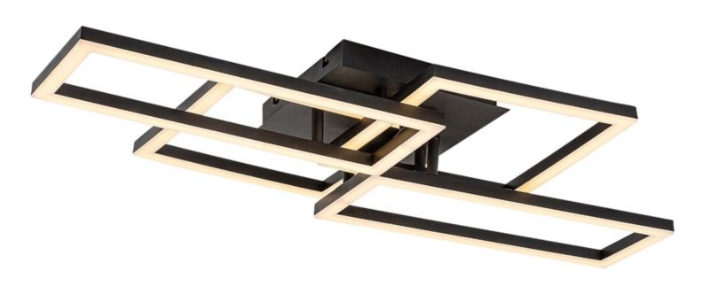 Lampa sufitowa wisząca Rabalux Drusus 3898 czarno-biała pilot wbudowany LED 40W 1 szt.