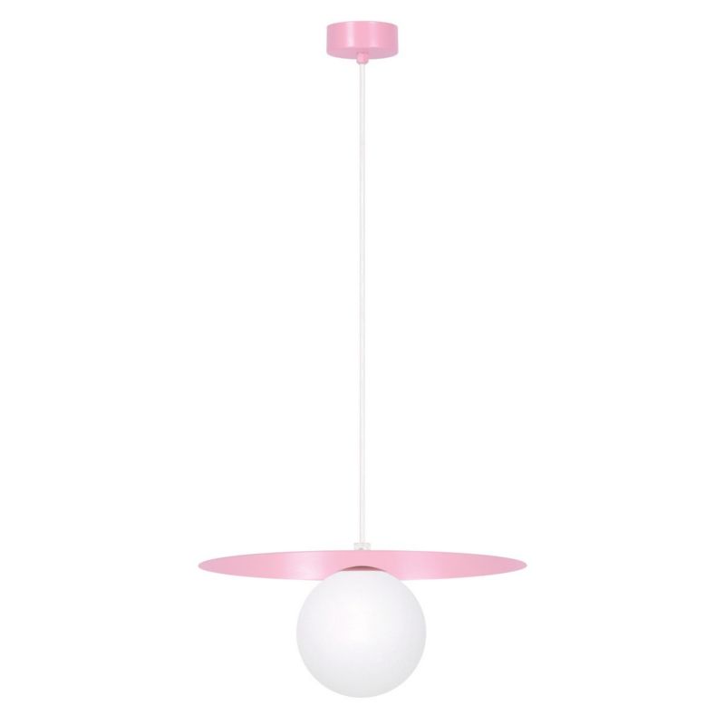Lampa wisząca Kaja Robin różowo-biała wym: 95 x 25 x 25 cm 1xG9 x 10W 1 szt.