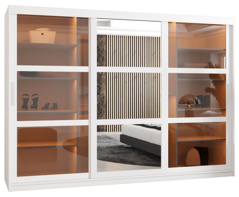 Szafa przesuwna Garderoba DOME 2 250 biały