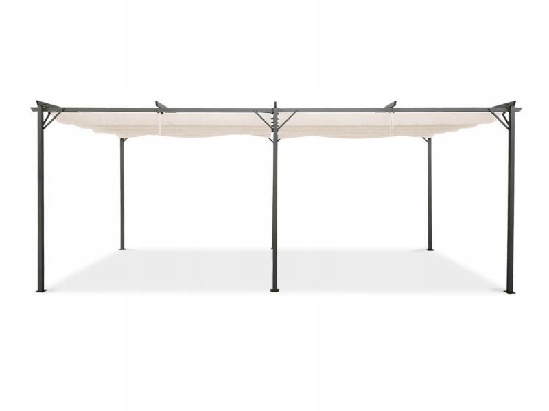 Pergola Tarasowa Hardmaister Ogrodowa Sprint 3x6 Antracyt Białe Zadaszenie Duża 1 szt