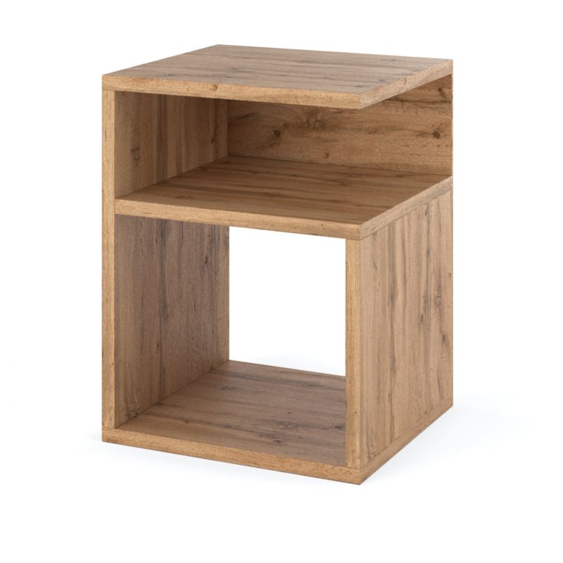 Szafka Nocna Hurtownia-Mebli Pojemna Flip 32cm Dąb Wotan 32x30x41 cm 1szt.