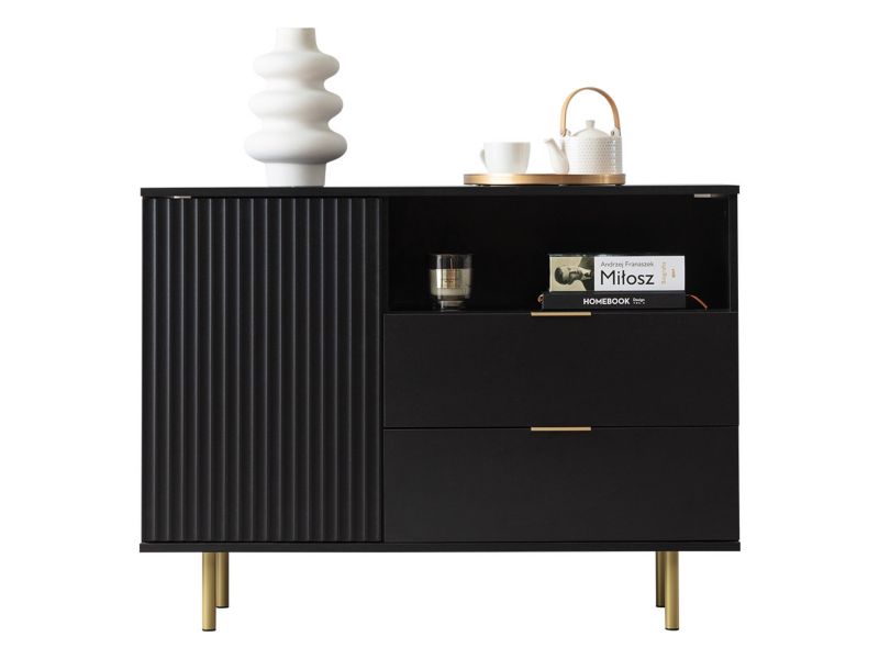 Komoda MIRJAN 24 z szufladami Nubia K1D2SZ czarny 1 szt.