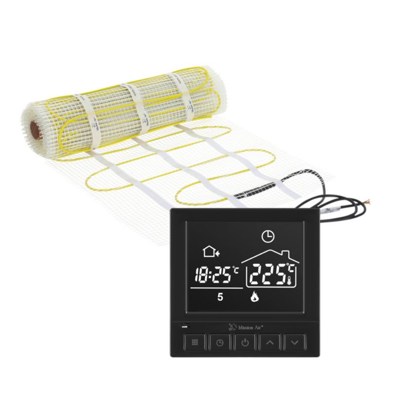 Zestaw mat grzewczych pod płytki Mission Air MA-160 0,5m² + Taurus Czarny 1szt