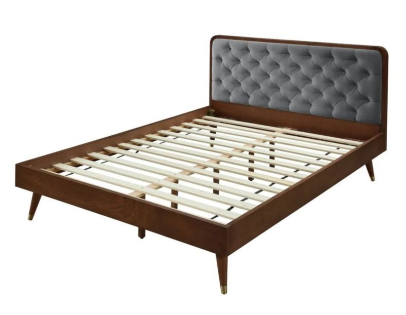 Łóżko Halmar CASSIDY 140x200 szare/orzech 1 szt