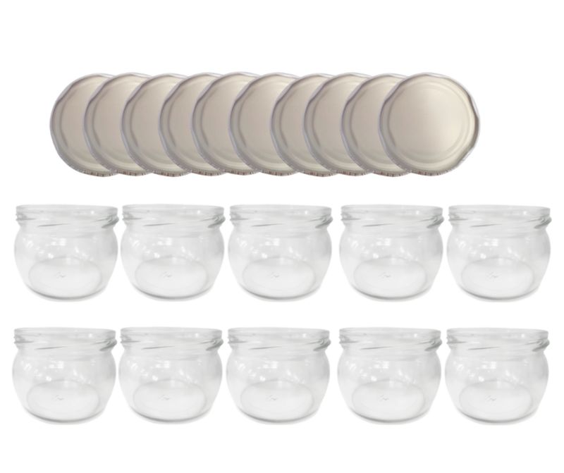 Słoiki MODO24 260ml dżemy konfitury przyprawy grzybki zakrętki 82mm PZH 10 kpl.