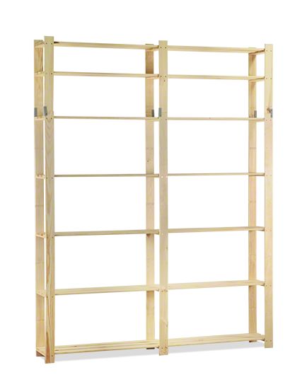 Regał drewniany MODO24 naturalne drewno olbrzymi do książek i zabawek 1 szt.