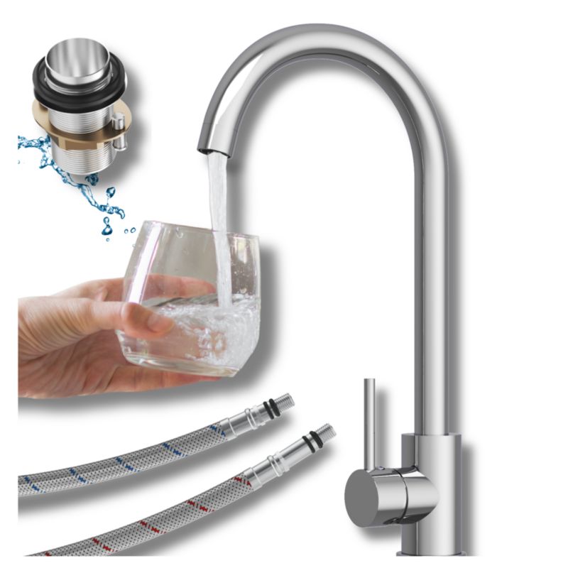 Bateria Kuchenna Granitan Delta klasyczna stojąca wysoka chrom 1szt.