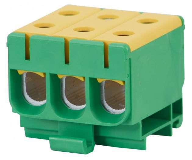 Złączka szynowa F-Elektro 3-torowa 3 x 3 x 50mm2 Al/Cu żółto zielona F2.0318 1szt.