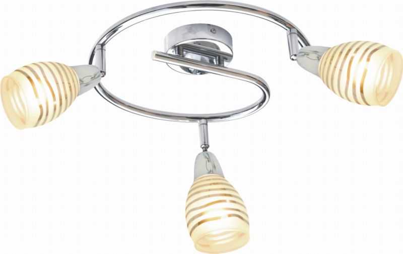 Lampa sufitowa wisząca Candellux Jubilat chromowana ecru wym: 20 x 38 x 38 cm 3xE14 x 10W 1 szt.