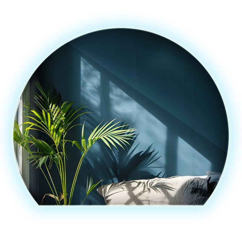 Lustro LED ArtPrintCave 70 x 80 cm Łazienkowe Ścięte Zimne Ścienne Wiszące do Przedpokoju 1 szt.