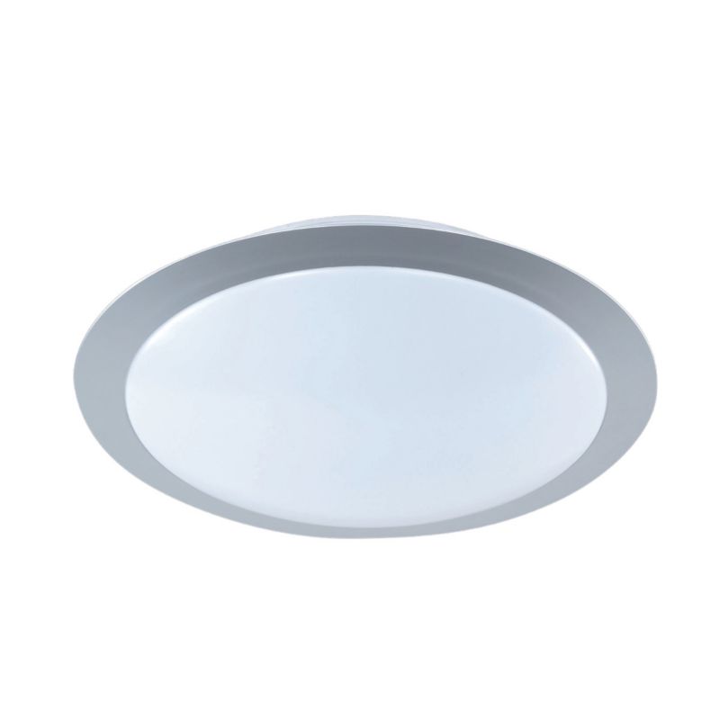 Plafon sufitowy nowoczesny Trio Gonzalo srebrno-biały LED 9W 3000K 900 lm IP20 wym: 8 x 29 x 29 cm metal - 1 szt.
