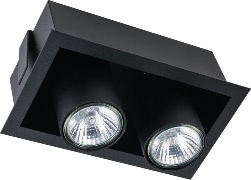 Oprawa sufitowa wpuszczana Nowodvorski Lighting Downlight czarna 2 x GU10 x 35W IP20 wym: 19 x 11 cm prostokątna - 1 szt.