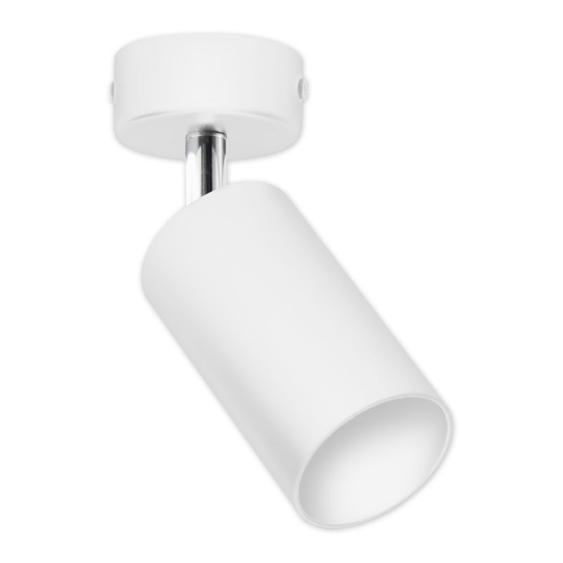 Kinkiet sufitowy MasterLED Bardo GU10 ruchomy biały mat z chromem 1 szt.