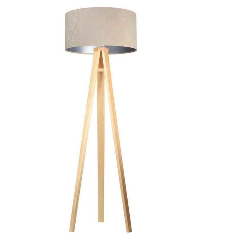 Lampa Bps Koncept stojąca HOME 50 beżowa/srebrna/sosna 1 szt