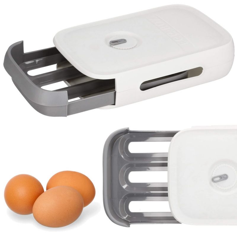 Pojemnik na jajka do lodówki Springos na 21 szt. pudełko, organizer 1 szt.