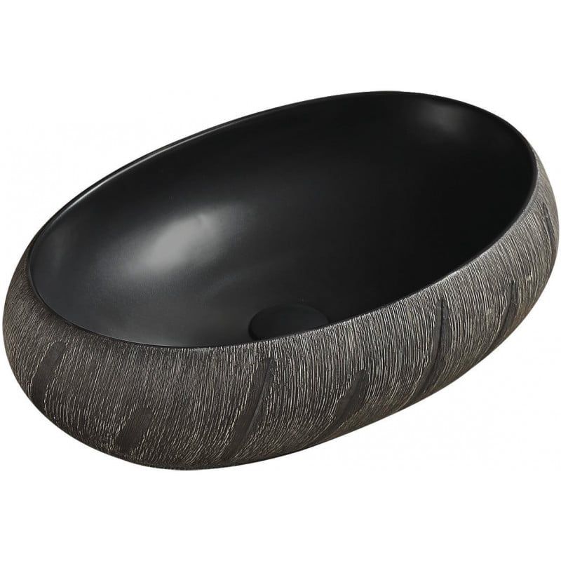 Umywalka nablatowa Mexen Abril czarna 58 x 39 cm 1 szt.