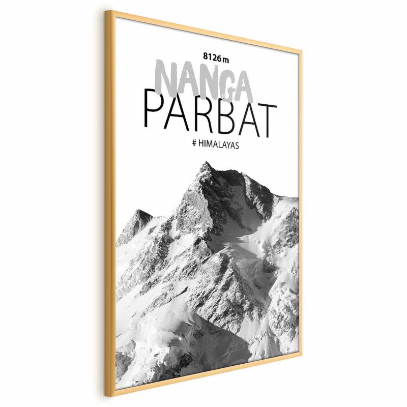 Plakat Artgeist Nanga Parbat 21x30 cm z ramą złotą 1 szt