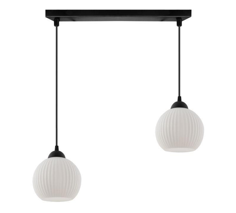 Lampa sufitowa wisząca Light Home LH Riffle Kula 2x E27 60W czarny 1szt.