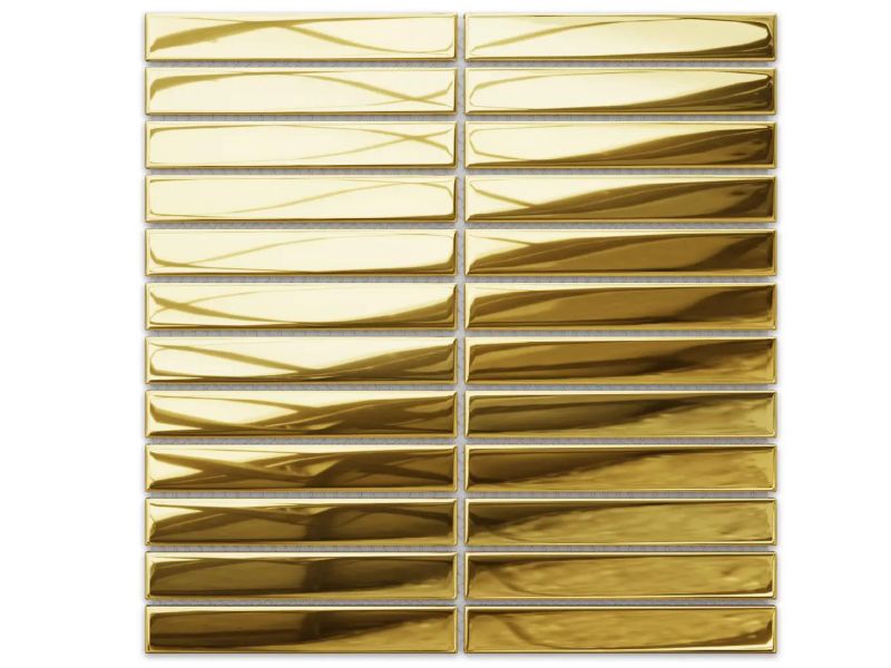 Mozaika szklana Ilcom piano gold złota metallic 30.0 x 29.5 cm 1 szt.