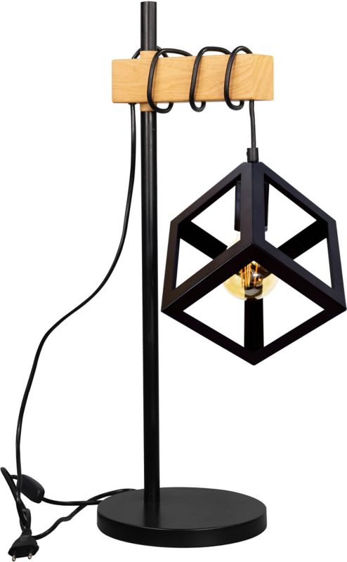 Lampa stołowa Polux Sweden Wood 1 x 20 W E27