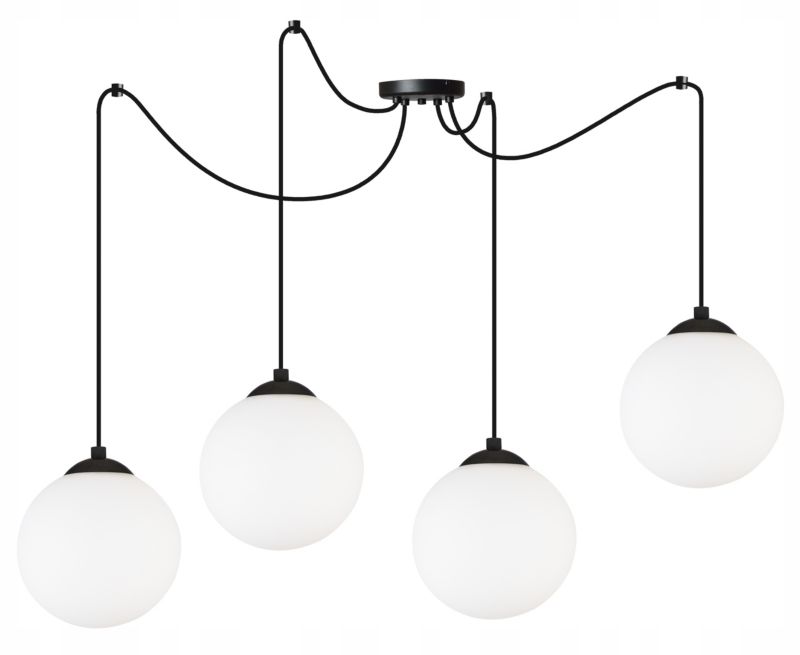 Lampa sufitowa wisząca Light Home LH Florence Pająk 4x E27 60W czarny/biały 15cm 1szt.