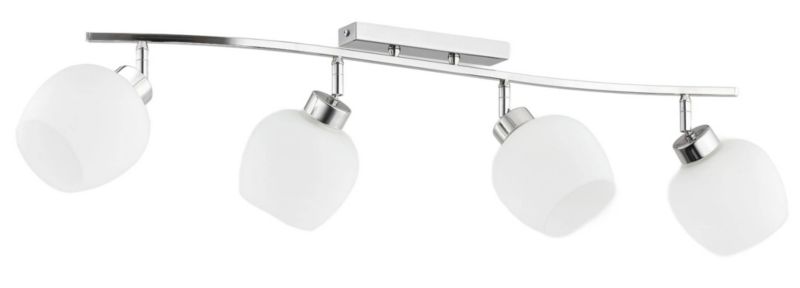 Lampa sufitowa Alfa Hannach chromowana biała wym: 24 x 78 x 13 cm 4xE27 x 60W 1 szt.