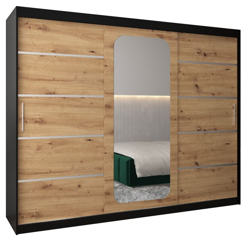 Szafa przesuwna Garderoba Abiks PROMO V2 250 czarny/artisan 1 szt.