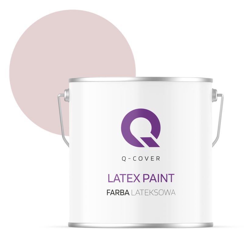 Farba Lateksowa Do Ścian i Sufitów Q-Cover Pudrowy róż jasny H3266 Głęboki Mat 5L