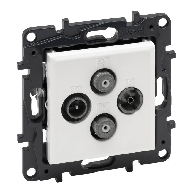 Gniazdo RTV-SAT-SAT końcowe Legrand Niloe Step białe