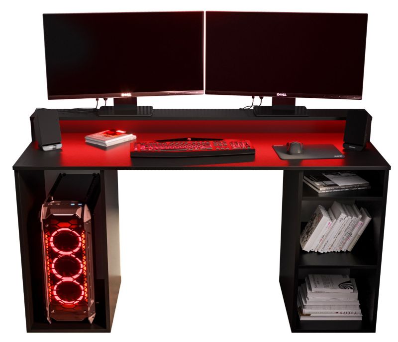 Biurko gamingowe Abiks GAMER 1 czarny 1 szt.