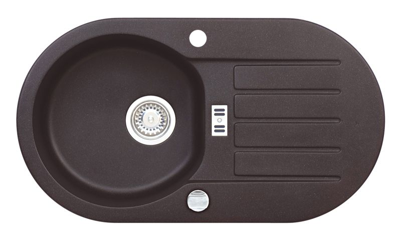 Zlewozmywak granitowy Alveus Niagara 40 kol. 91 czarny (78x43,5cm) 1-komorowy 1szt.