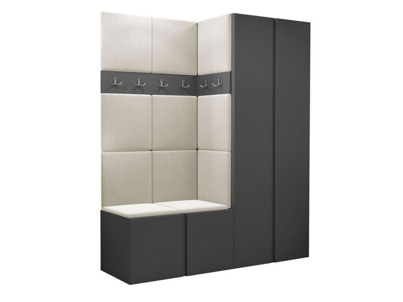 Garderoba MIRJAN 24 Orion III grafit + beżowy 1 kpl.