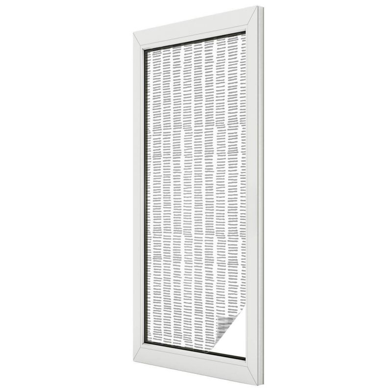 Witraż na Folii Samoprzylepnej Wallfluent 50x146 cm Folia Mrożona Dekoracyjna Szare linie wzór minimalistyczny 1 rol.