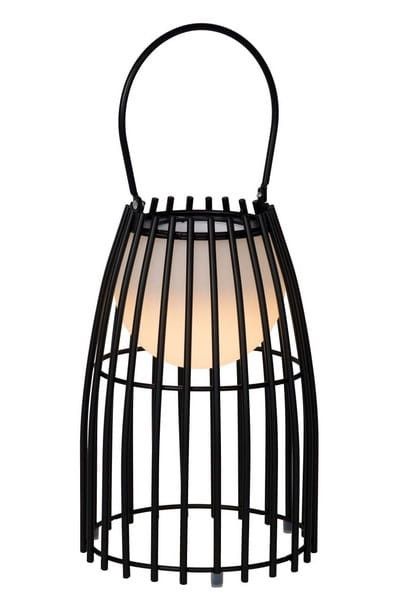 Lampka stołowa Lucide Fjara czarna LED 0.3W 2800K-3200K 30lm IP44 wym: 25 x 17.5 x 17.5 cm metal - 1 szt.