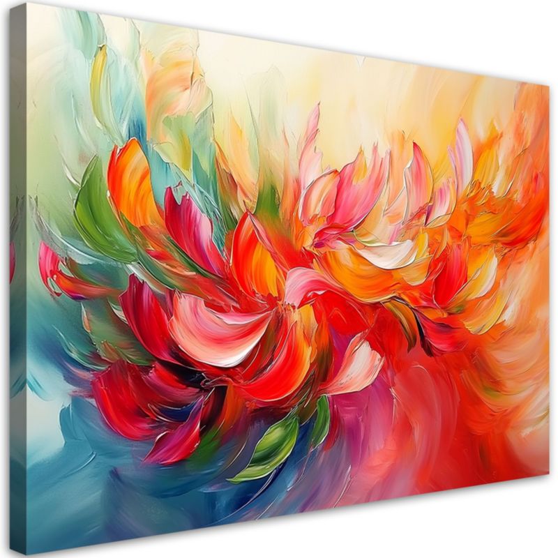 Obraz na płótnie Feeby Kolorowa Malowana Abstrakcja 90x60cm 1szt