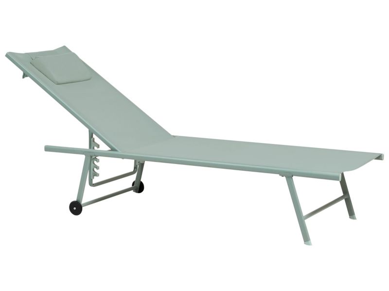 Zestaw 2 leżaków ogrodowych Soroni Metal Jasnozielony 1 par.