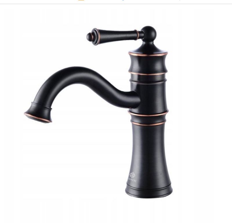 Bateria umywalkowa Lauferi HEMES mosiężna stojąca czarna retro 1 szt.